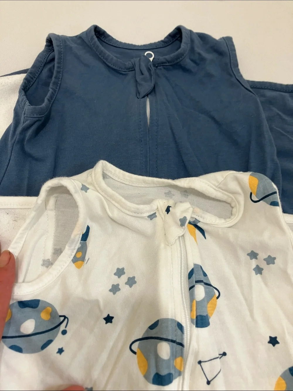 Blue and White Space Rocket Kids Sleep Sacks - 2-Pack